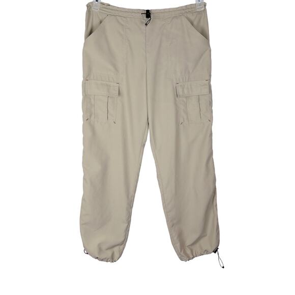 Mossimo tan lightweight cargo joggers with toggle belt and ankles size medium - Picture 1 of 8